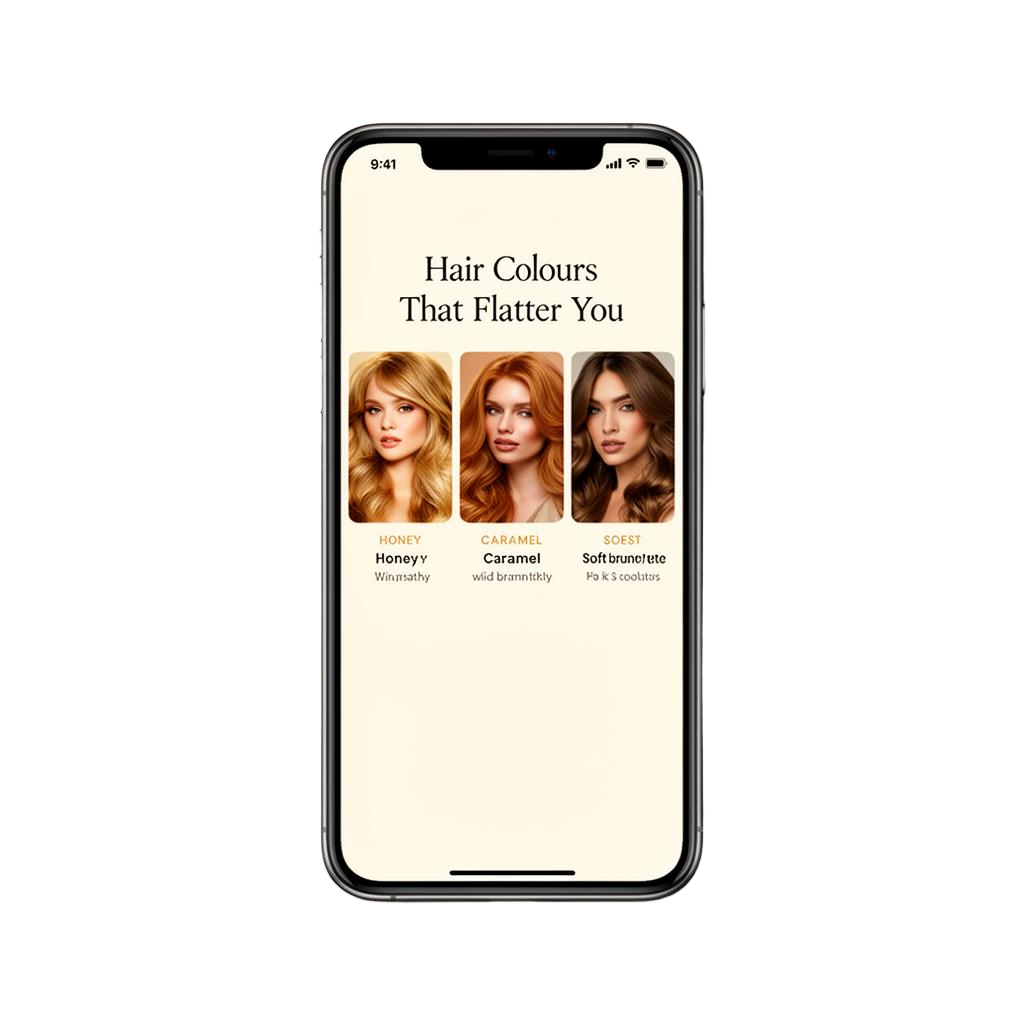Glowtype hair colour ideas screen